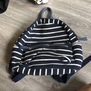 Striped mini backpack